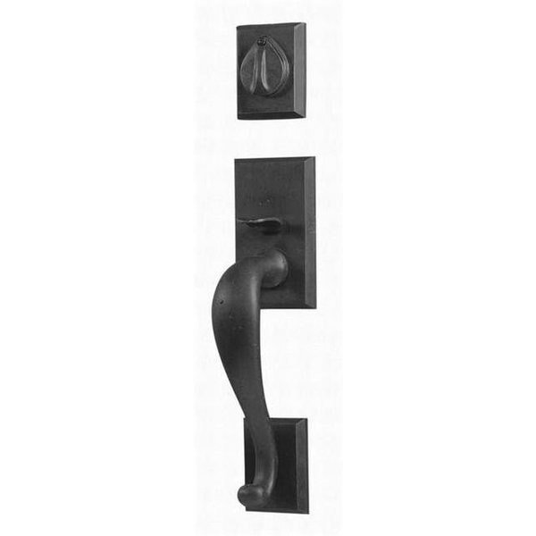 Flat Black Handleset 450411ARFBLH, EMTEK, Mfr# 450411ARFBLH